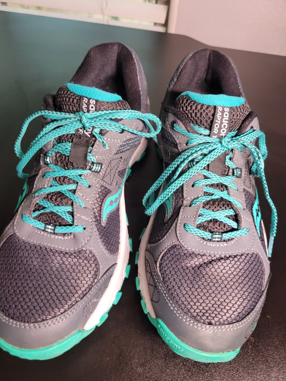 Saucony Raptor TR Women’s Grey & Teal Running Shoes Size 10.5 Mens Size 9